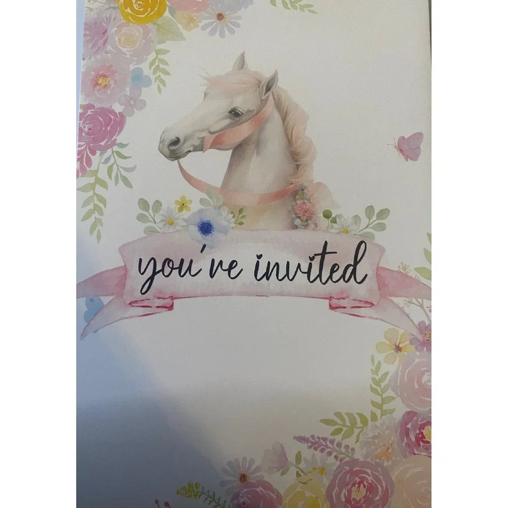 Girls Horse Birthday Party Invitations Saddle Up Gallop On Over For‎ Celebrate
